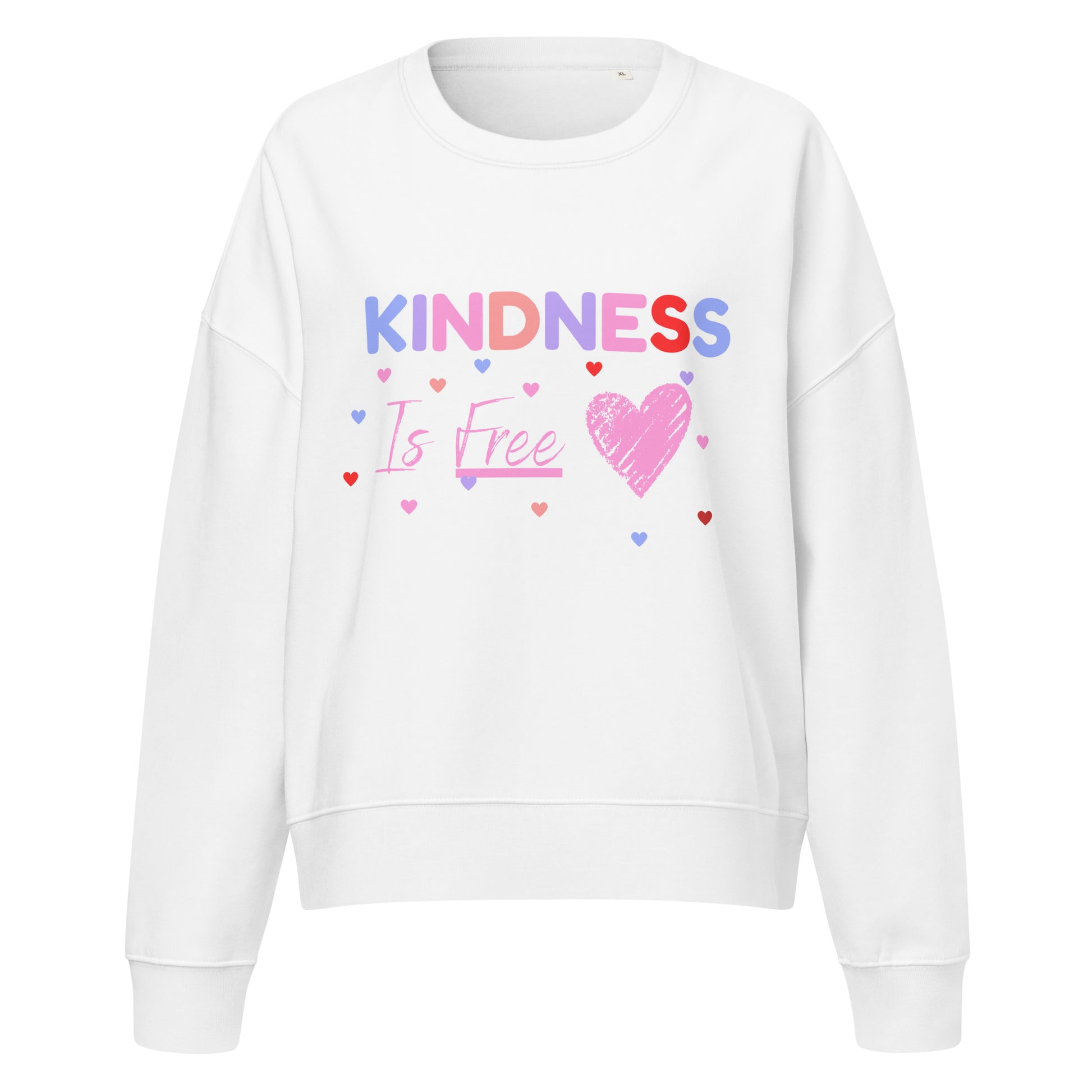 Kindness is Free Women's White Sweater