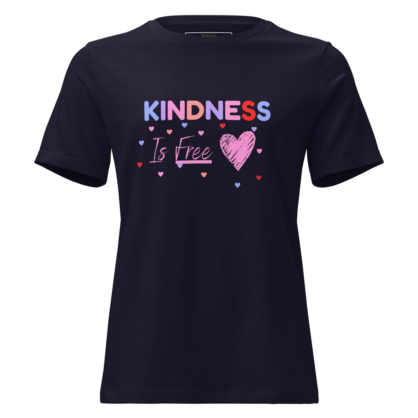 Women's Kindness Is Free Black T-Shirt