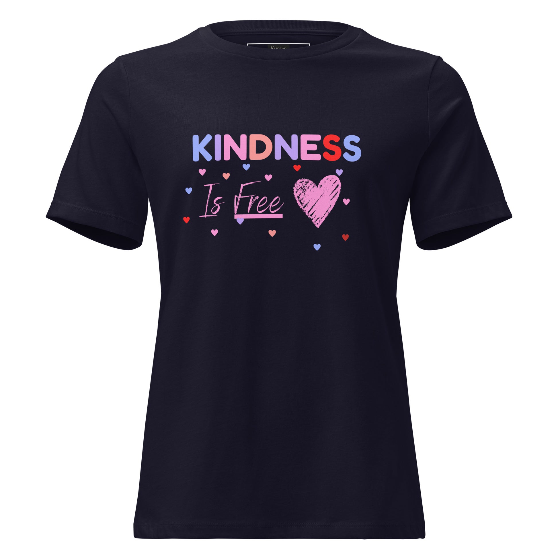 Women's Kindness Is Free Black T-Shirt
