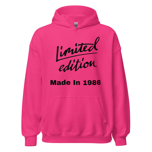Women's Limited Edition Pink Made In 1986 Hoodie