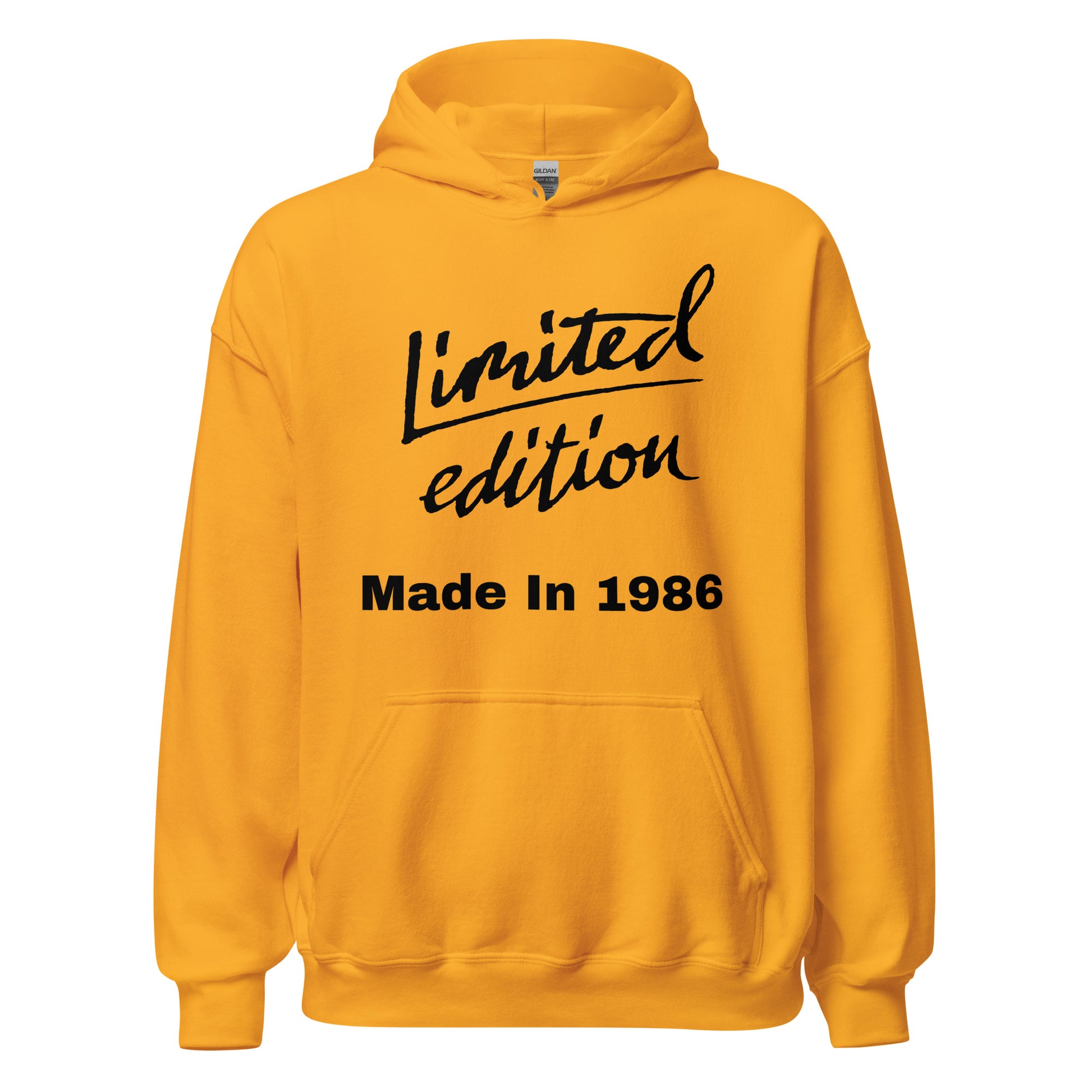 Women's Limited Edition Made In 1986 Yellow Hoodie