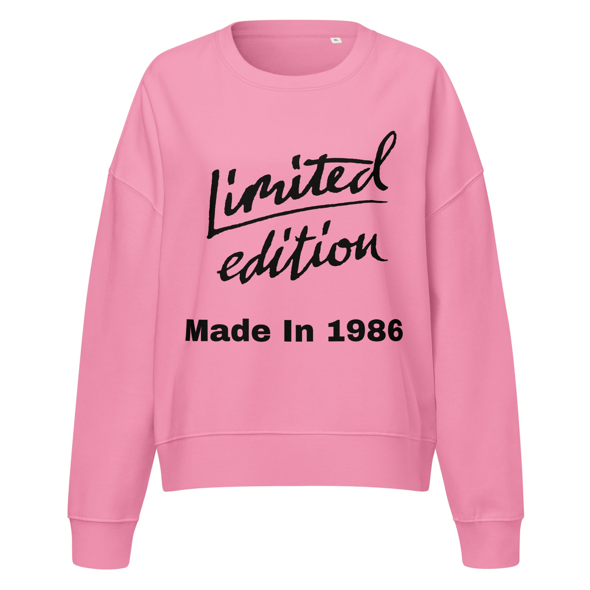 Women's Limited Edition made In 1986 Pink Sweat Top