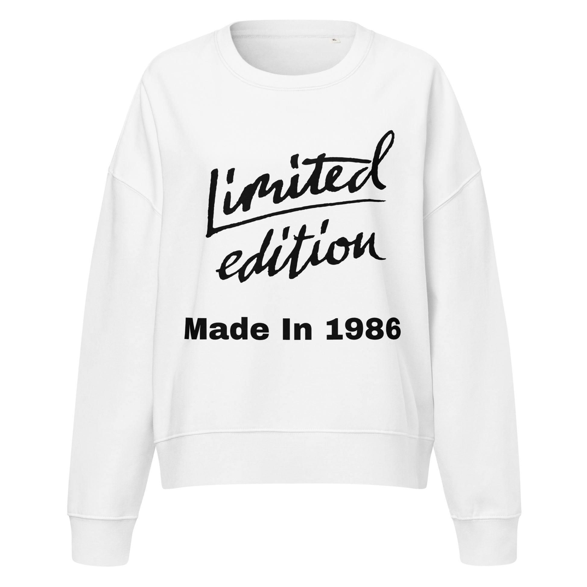 Women's Limited Edition Made In 1986 White Sweat Top