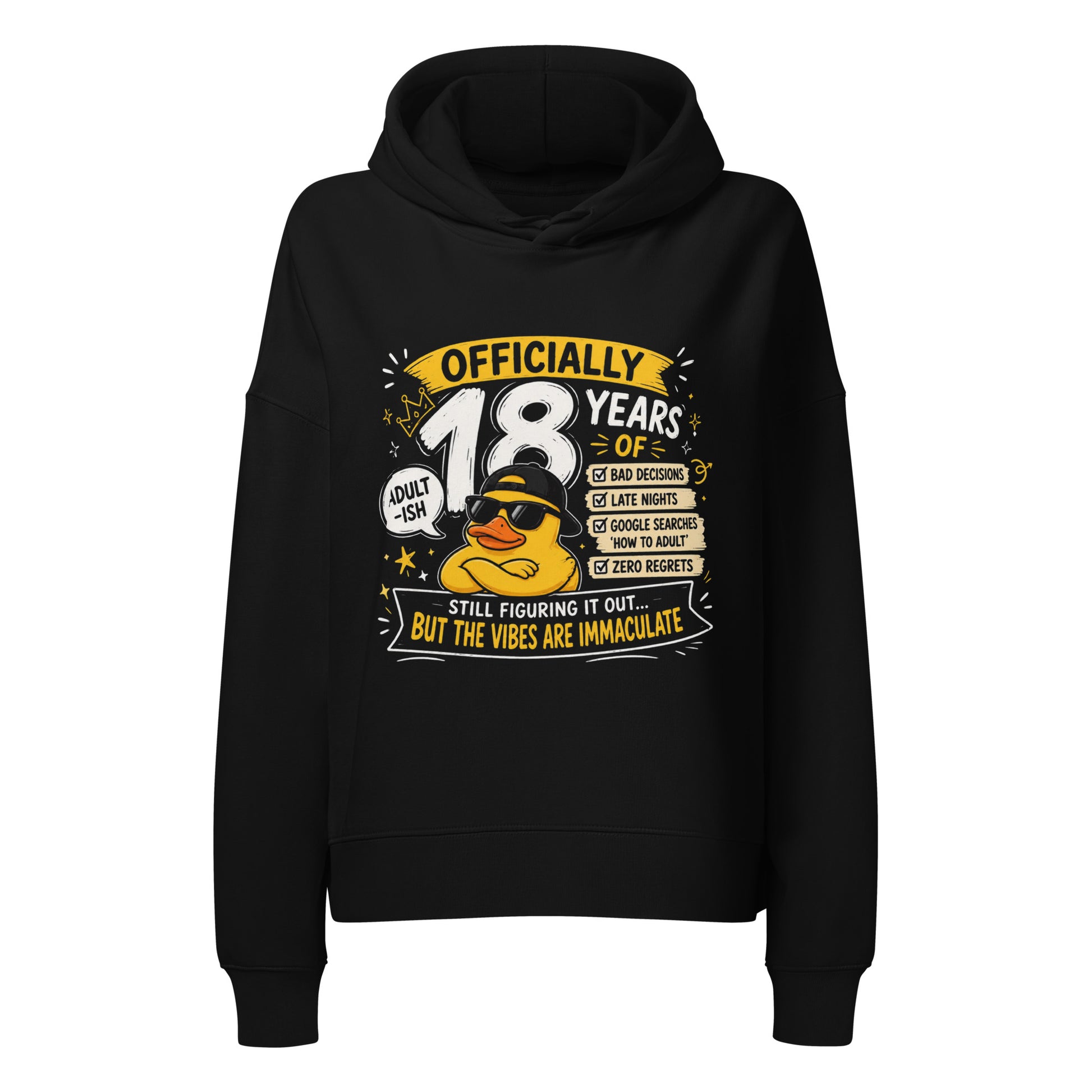 Women's Officially 18 Black Hoody