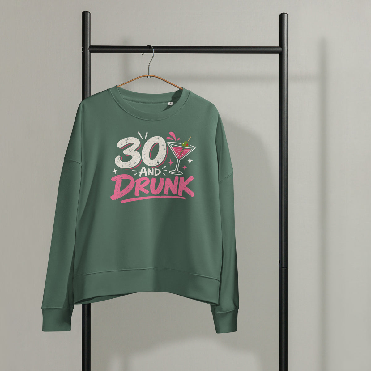 Women's 30 And Drunk Green Sweater