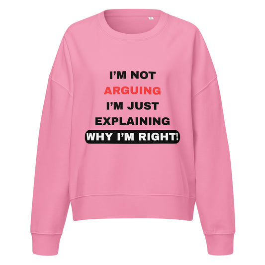 Women's I Am Not Arguing I Am Just Explaining Pink Jumper
