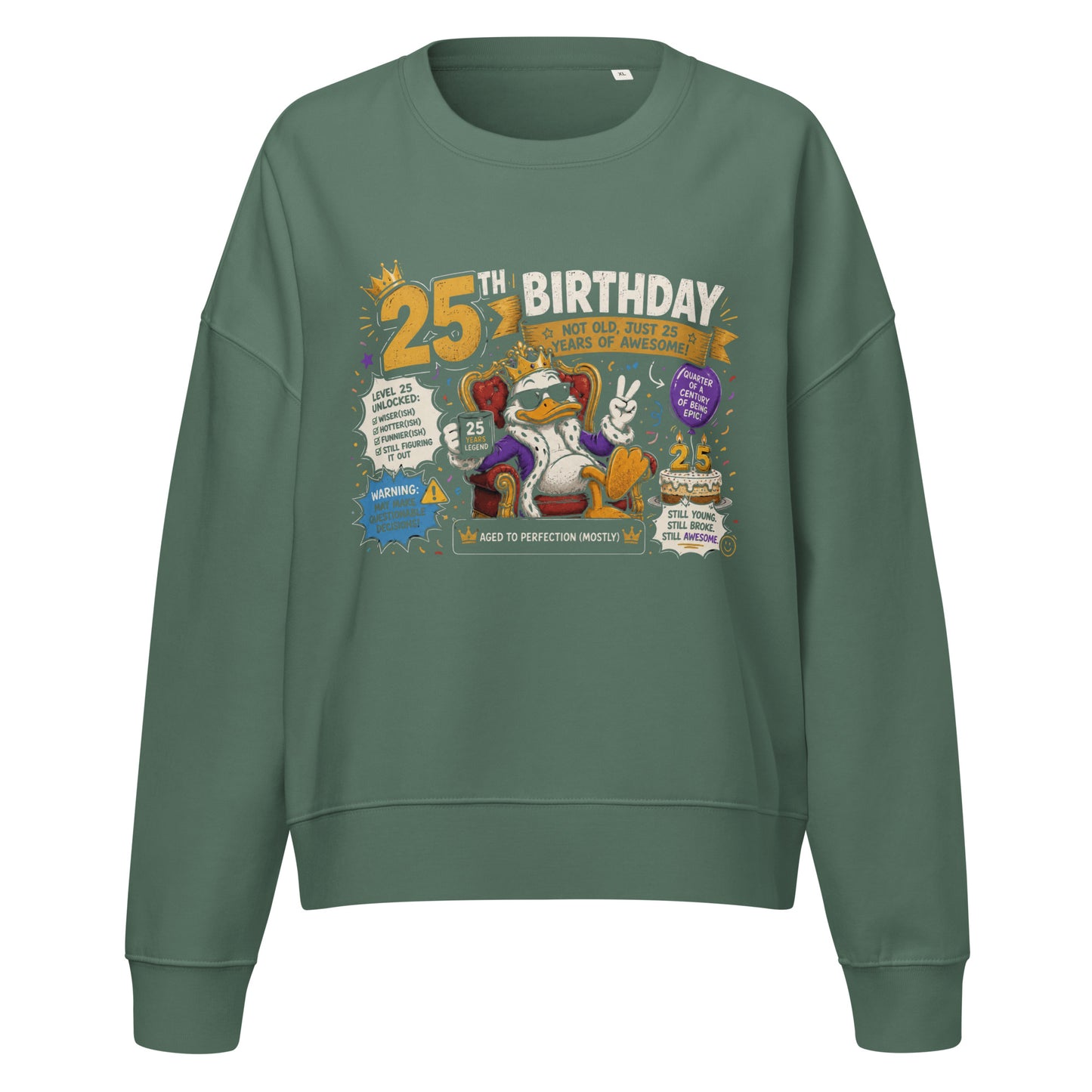 25 Years Old Women's Celebration Jumper in Green