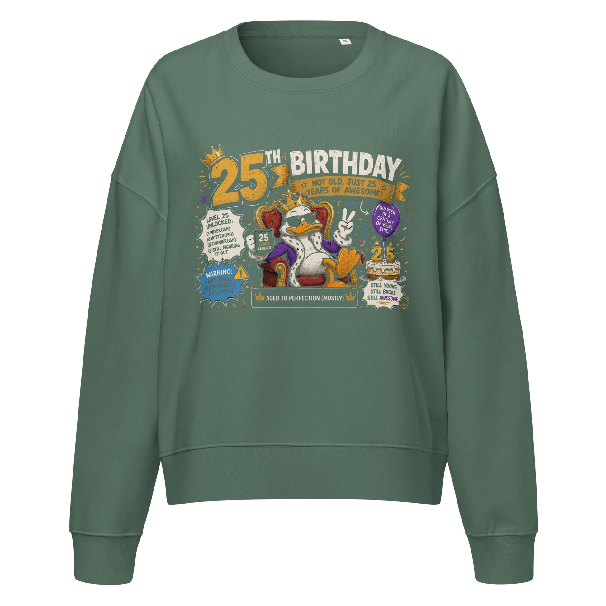 25 Years Old Women's Celebration Jumper in Green