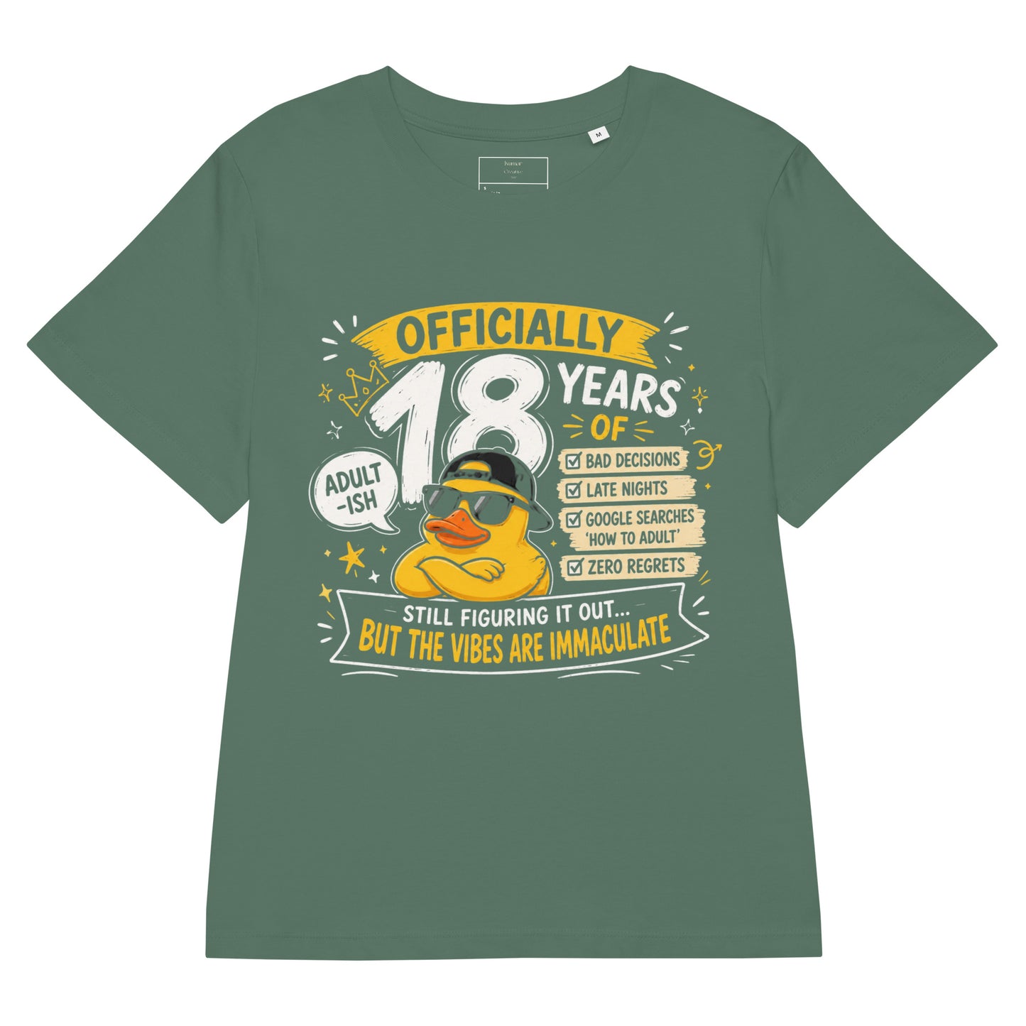 Ladies Green 18 Years Old Birthday Tee