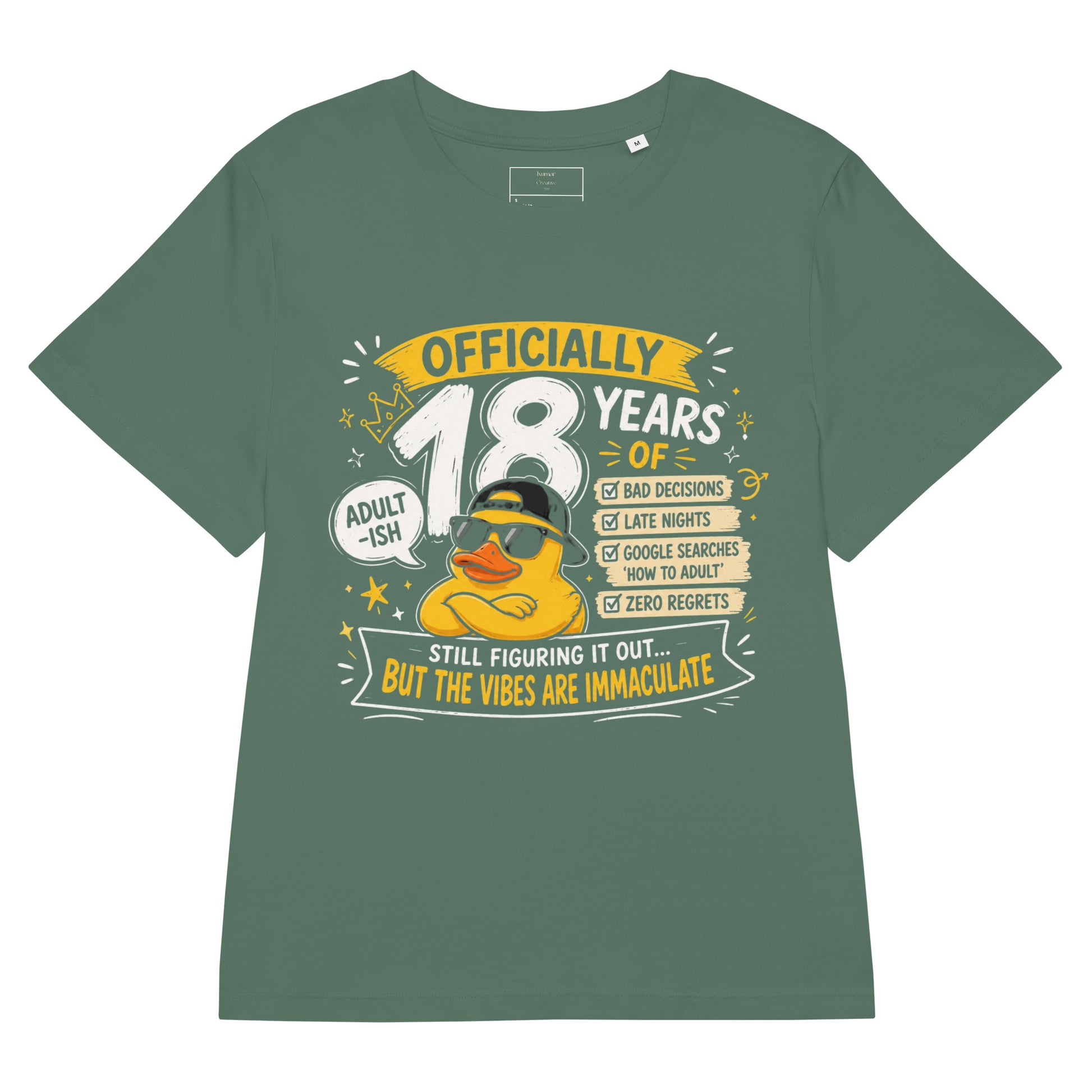 Ladies Green 18 Years Old Birthday Tee