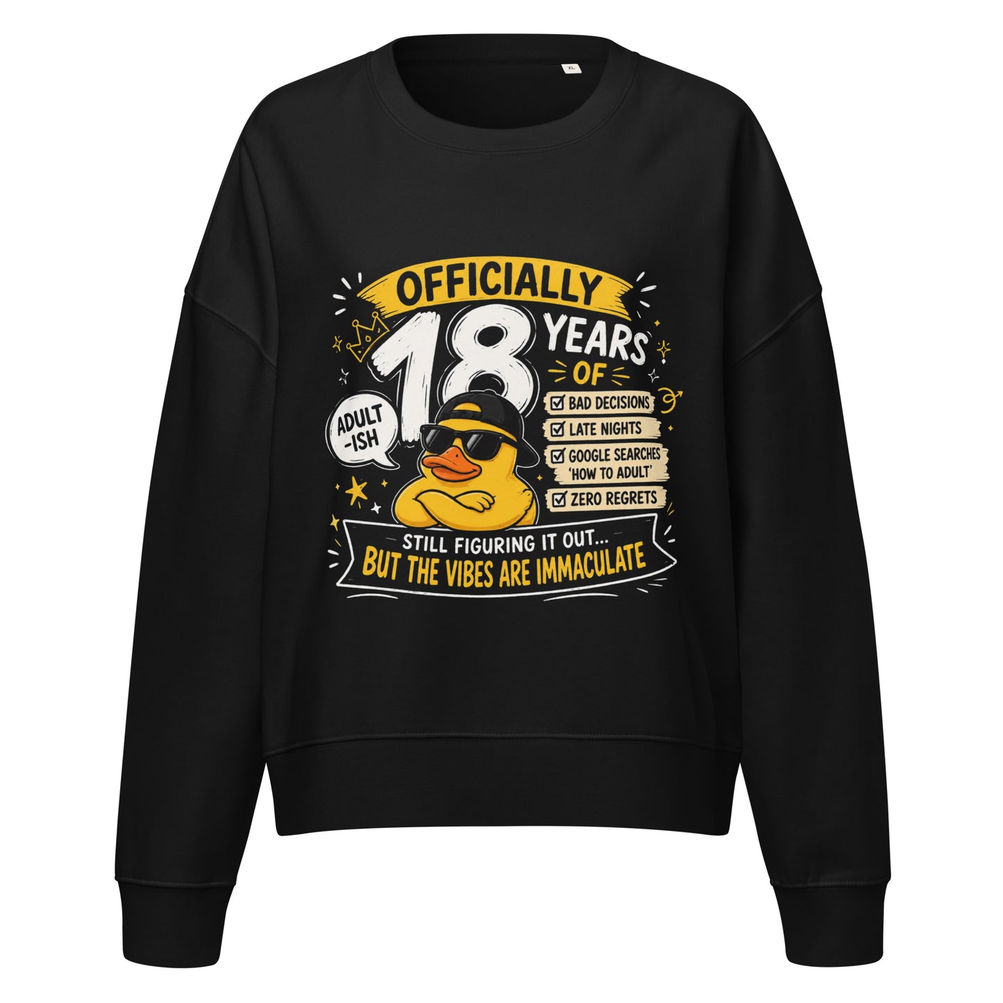 Women's Officially 18 years Of Age Black Jumper