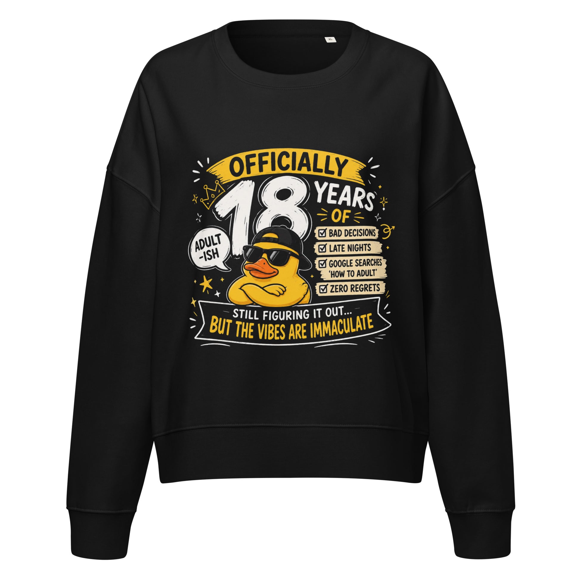 Women's Officially 18 years Of Age Black Jumper