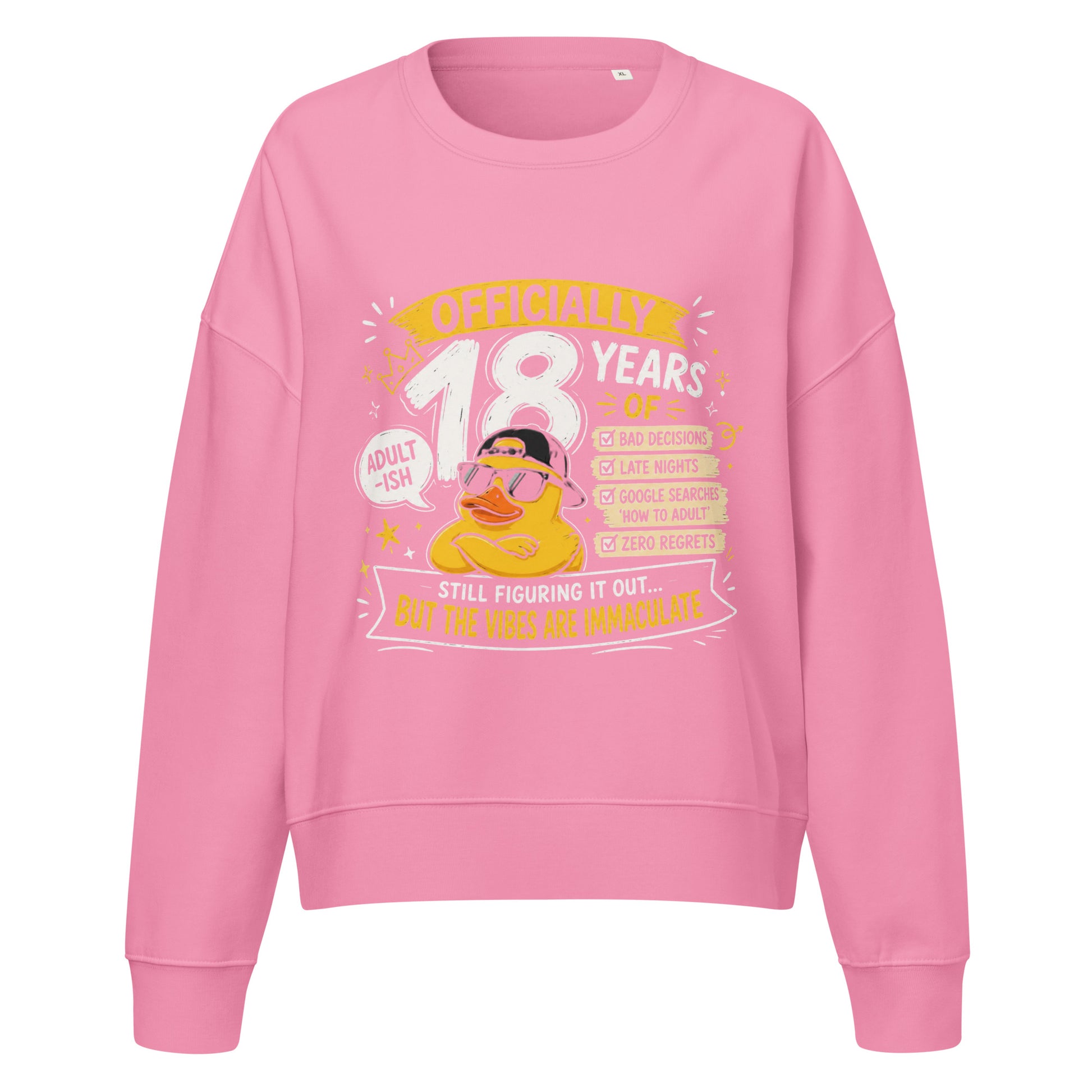 Women's Officially 18 Years of Age Pink Sweatshirt