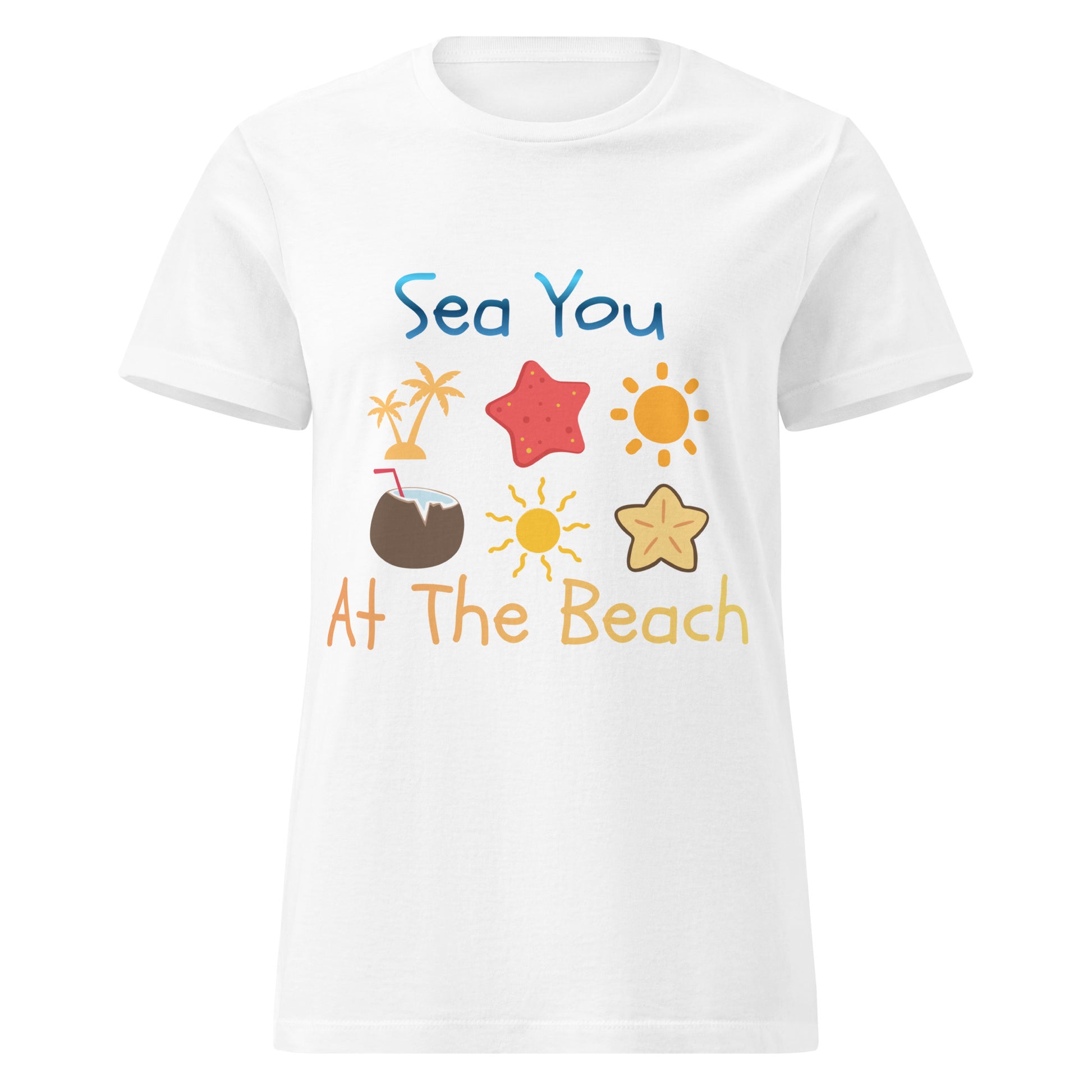 Women's Sea You At The Beach White Tee