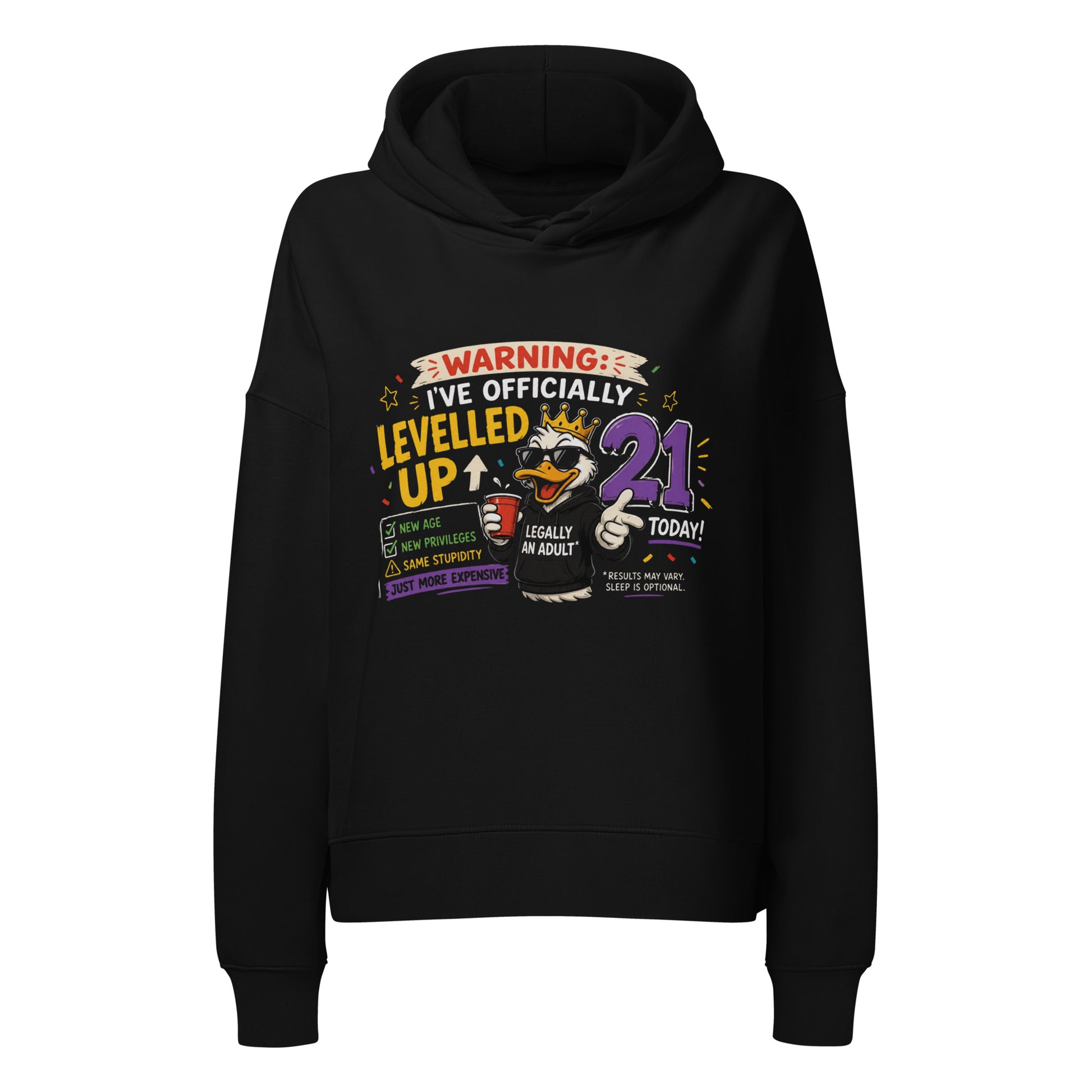 Women's Warning I've Officially Levelled Up To 21 Today Black Hoodie